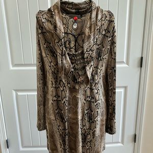 Early 2000s Snakeskin Print mini Dress